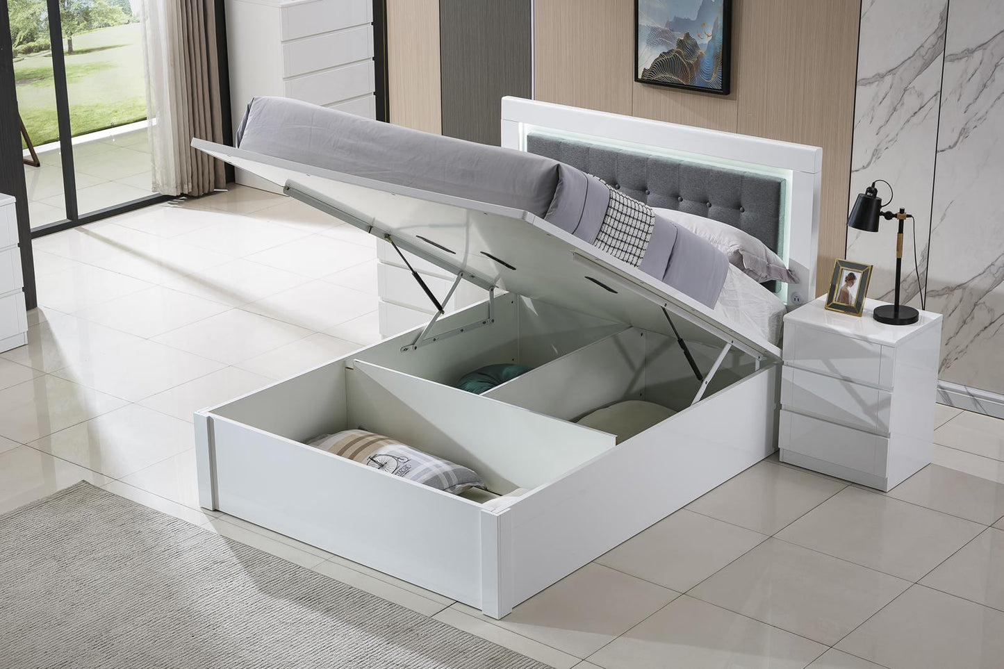 Laguna storage bed frame (available in double or king )