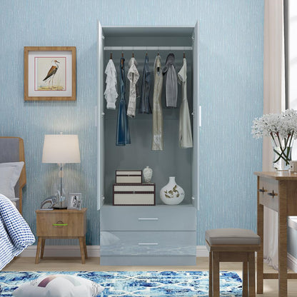 2 door wardrobe with 2 drawers