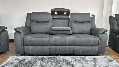 Fabric recliner sofa 3+2 with cup holder