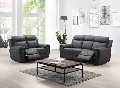 Devon real leather 3+2 electric recliner sofa