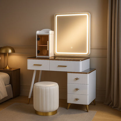 Tenure dressing table with stool