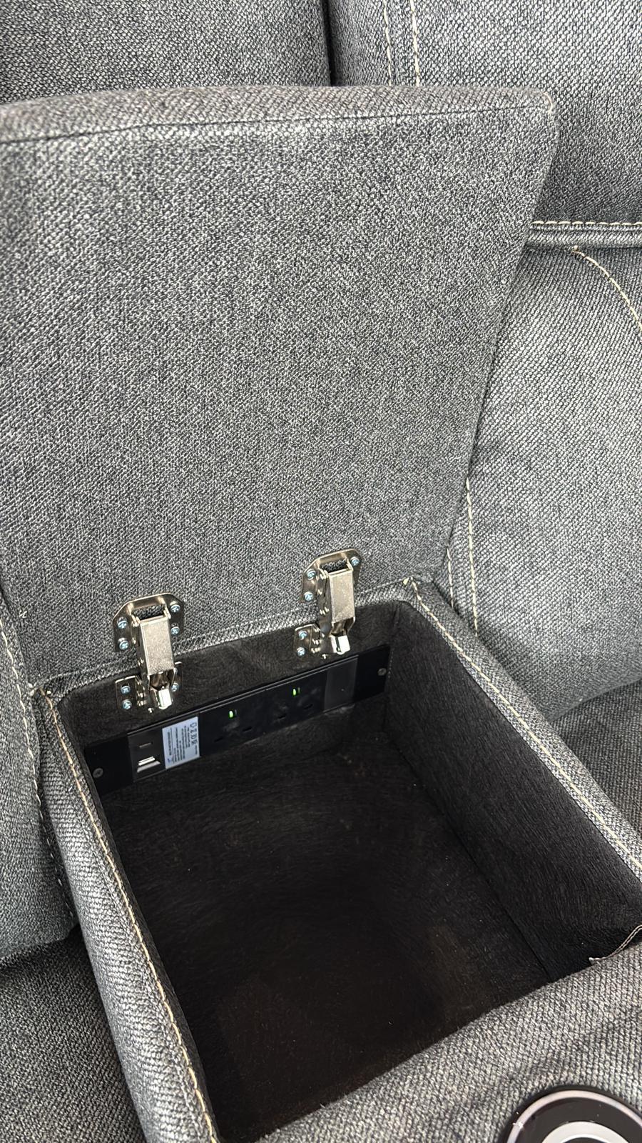 Fabric recliner sofa 3+2 with cup holder